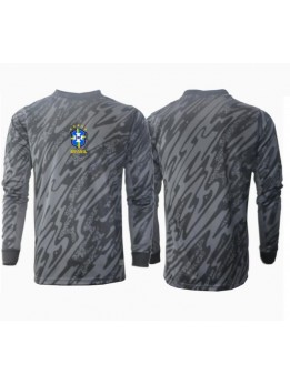 Brazil Golmanski Gostujuci Dres Copa America 2024 Dugim Rukavima